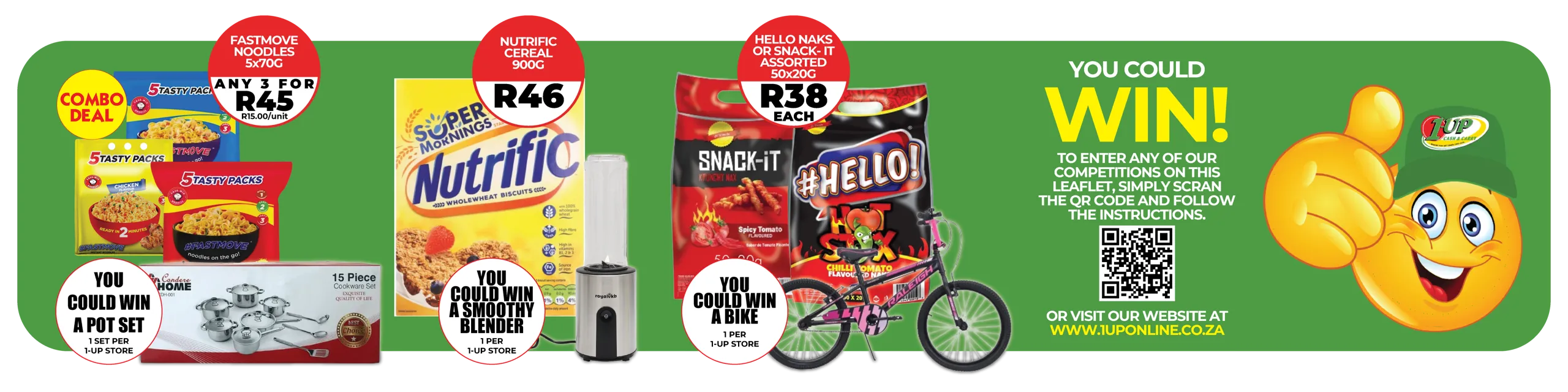 Enter the current 1UP Cash and Carry competitions