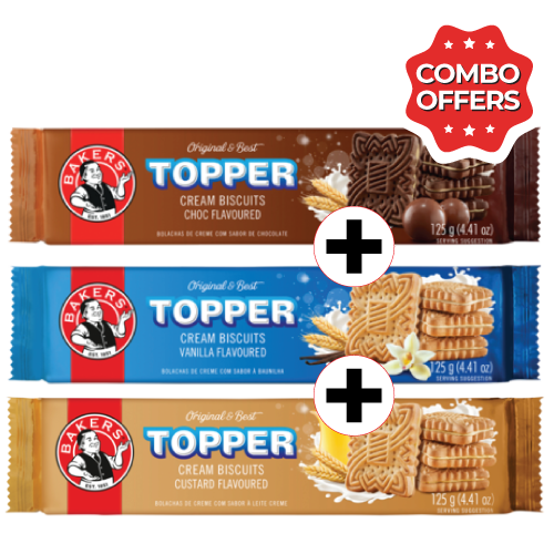 Bakers Toppers Biscuits Any 3x125g