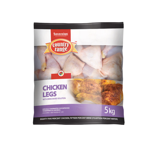 Sovereign Country Range Chicken Leg Quarters in Brine Based Solution 5kg