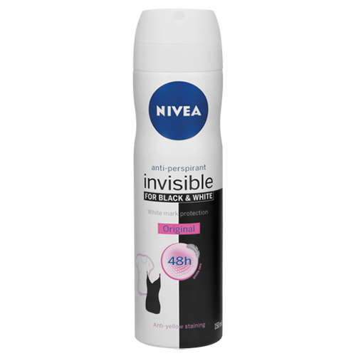 Nivea Body Spray Invisible Clear Black & White 150ml