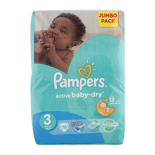 Pampers Baby-Dry Size 3 Jumbo Pack 76's