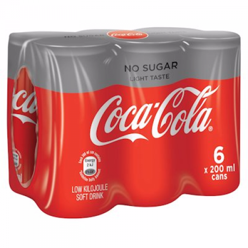 Coca-Cola Light Can 6x200ml