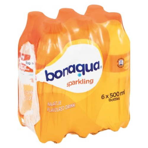 Bonaqua Sparkling Naartjie Flavoured Water 6x500ml