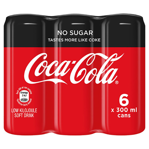 Coca-Cola Zero Can 6x300ml