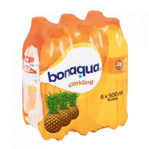 Bonaqua Sparkling Pineapple Flavoured Water  6x500ml