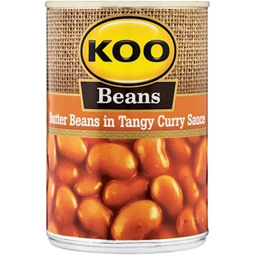 Koo Butter Beans in Tangy Curry Sauce 410g