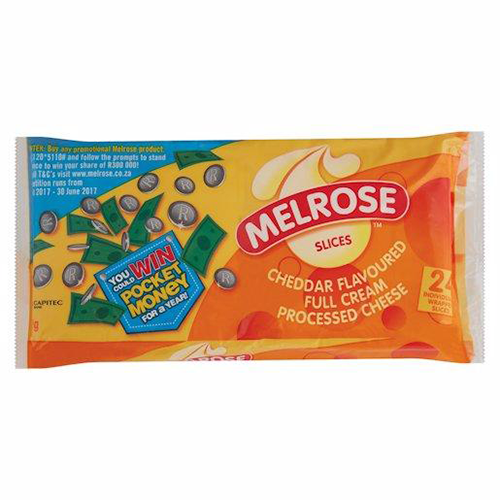 Melrose Sliced Processed Cheddar Cheese 400g