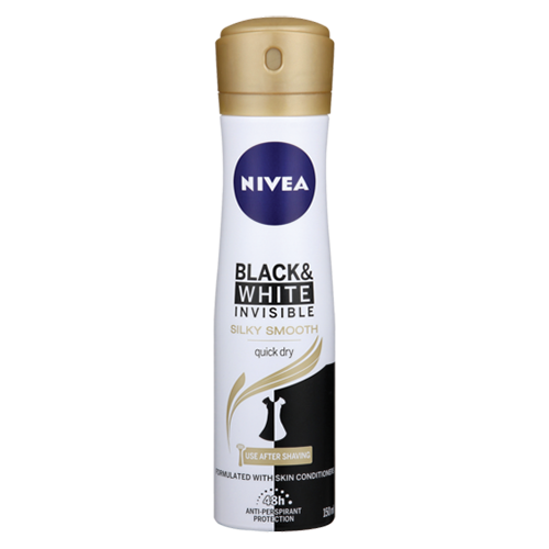 Nivea Body Spray Antiperspirant Black & White Invisble Silky Smooth 150ml