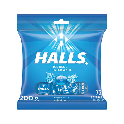 Halls Lozenges Ice Blue 72's