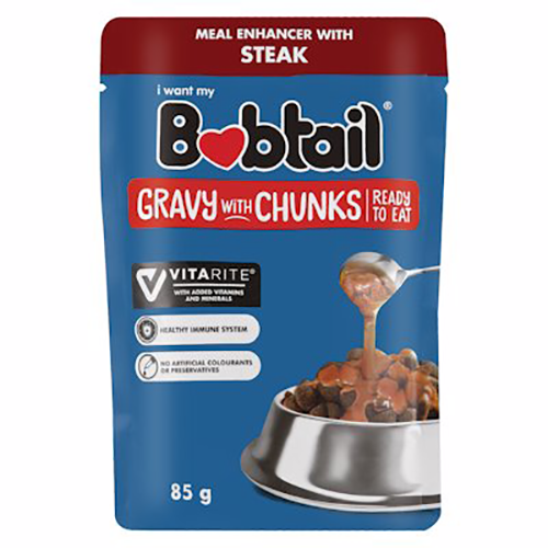 Bobtail Gravy Chunks Steak 85g