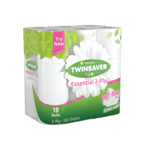 Twinsaver Toilet Roll 2Ply 18s 350 sheets