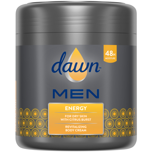 Dawn Body Cream Men Energy Moisturising For Dry Skin 400ml