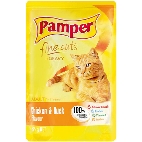 Pamper Fine Cuts Chicken & Duck 85g