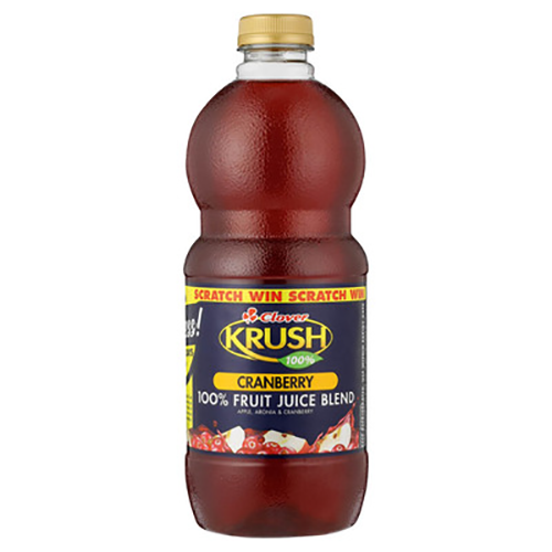 Clover Krush 100% Fruit Juice Cranberry 1.5l