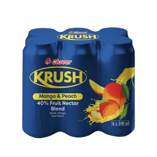 Krush Still Mango & Peach 6x300ml Can Krush Still Mango & Peach 6x300ml Can