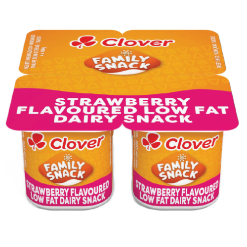 Clover Family Snack Pack Strawbery 4 x 100g