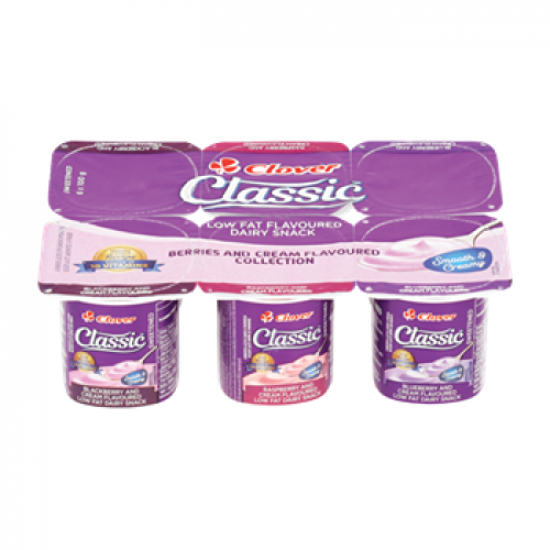 Clover Classic Berry Collect Flavoured Dairy Snack 6x100g