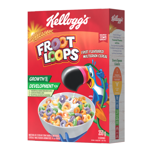 Kellogg's Froot Loops Fruit Flavoured Multigrain Cereal 350g