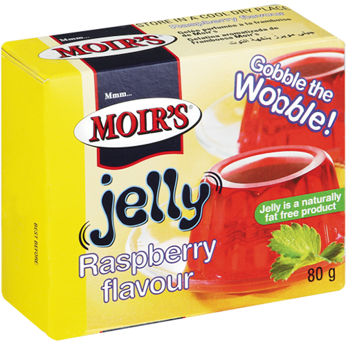 Moir's Flavoured Jelly Raspberry 80g