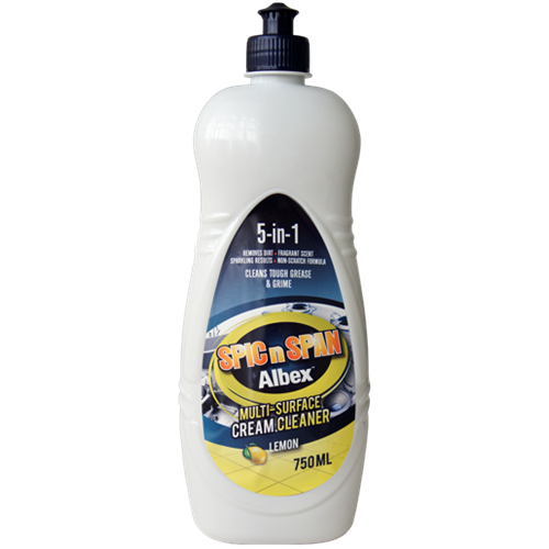 Albex Spic n Span 5-In-1 Lemon Scented All Purpose Cleaner 750ml