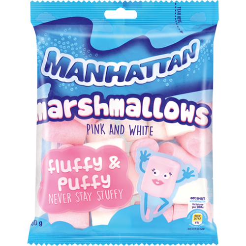 Manhattan Mallows Pink & White 150g