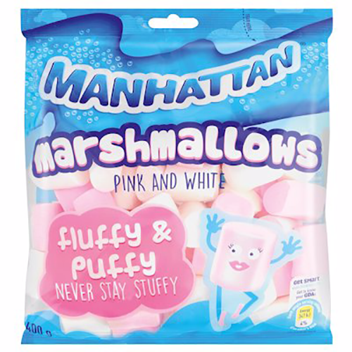 Manhattan Mallows Pink & White 400g