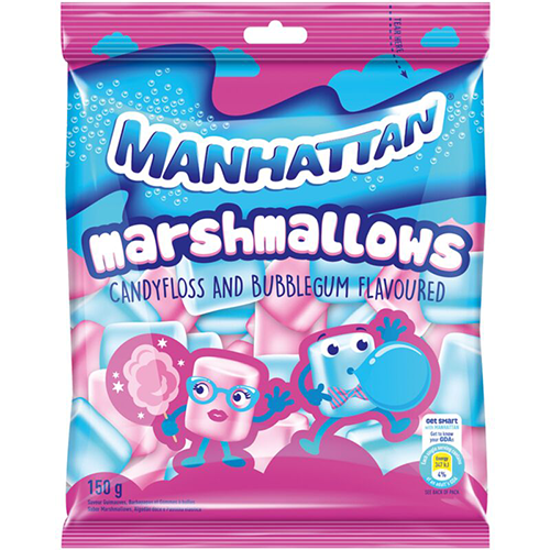 Manhattan Mallows Candy Floss Bubblegum 150g