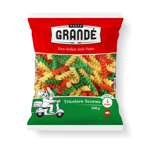 Pasta Grande Tricolour Pasta Screws 500g