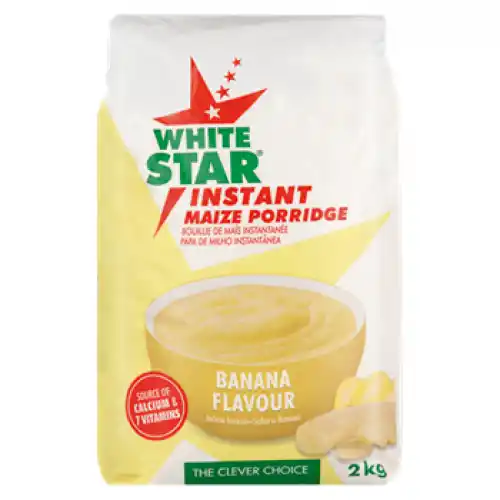 White Star Instant Maize Porridge Banana Flavoured 2kg