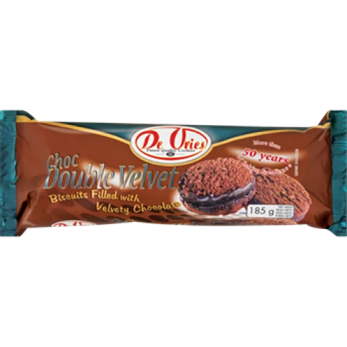 De Vries Double Velvet Chocolate Biscuits 185g