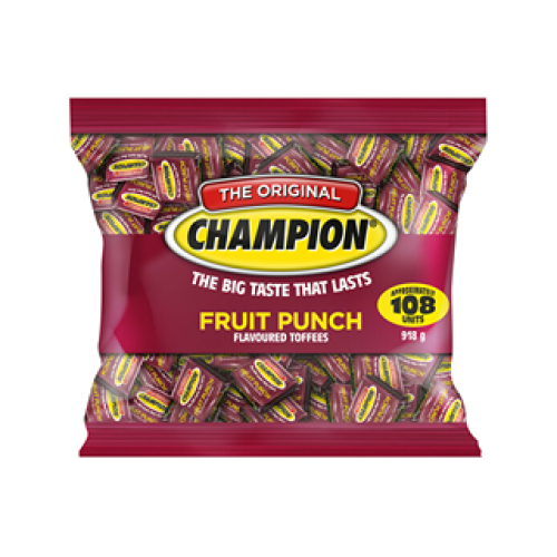 Champion Fruit Punch Toffees Bag 918g