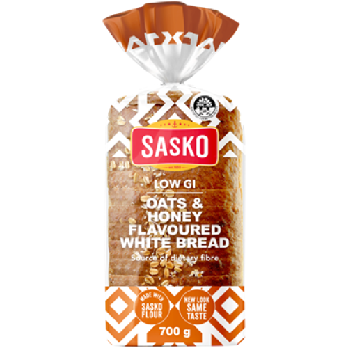 Sasko Low G.I Dumpy Oats & Honey Flavoured White Bread 700g