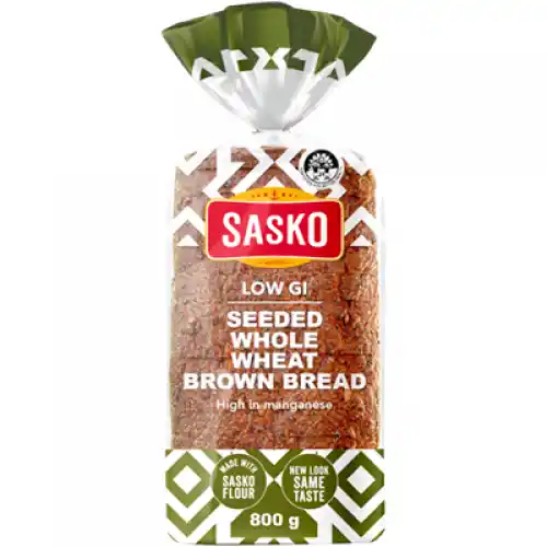 Dumpy Bread Sasko Low G.I Dumpy Seeded Whole Wheat Brown Bread 800g