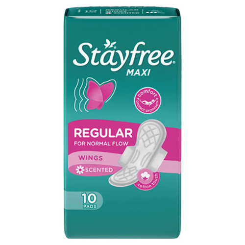 Stayfree Maxi Thick Scented Wings 10's