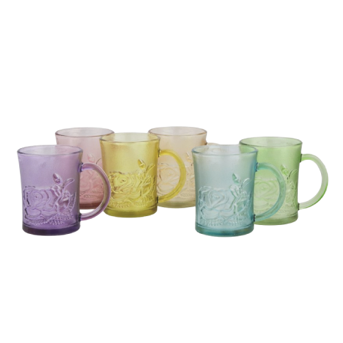 Rose Mugs 6x250ml