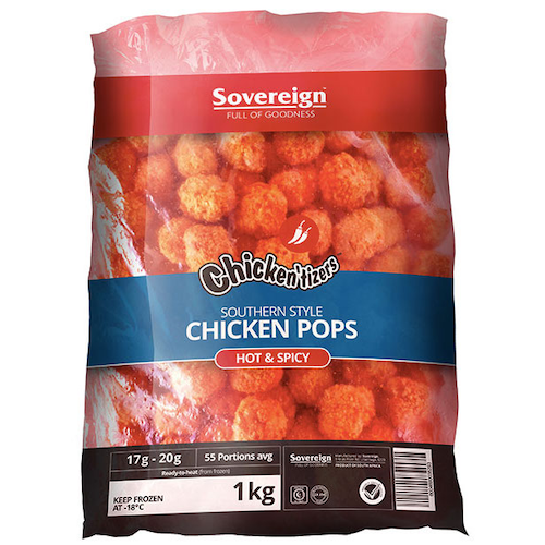 Sovereign Chicken'Tizers Chicken Pops Hot & Spicy 1kg