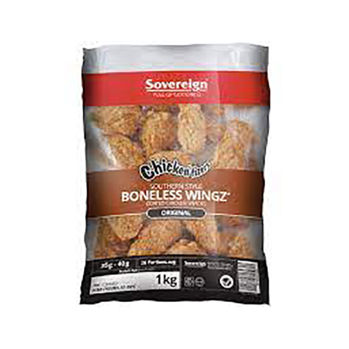 Sovereign Chicken'Tizers Boneless Wings 1kg Sovereign Chicken'Tizers Boneless Wings 1kg