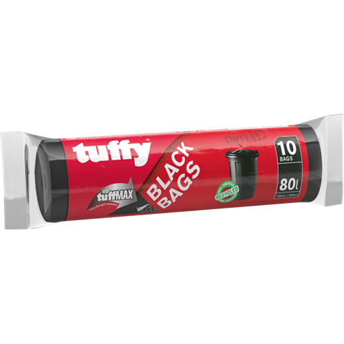 Tuffy Refuse Black Bags 750mm x 950mm 10's