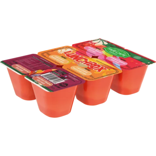 Fair Cape Lunchbox Sweetened Strawberry-Peach & Apricot-Mixed Berry Yoghurt 6x80g