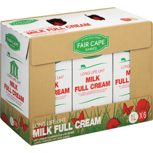 Fair Cape Ecofresh UHT Full Cream Milk 6x1lt