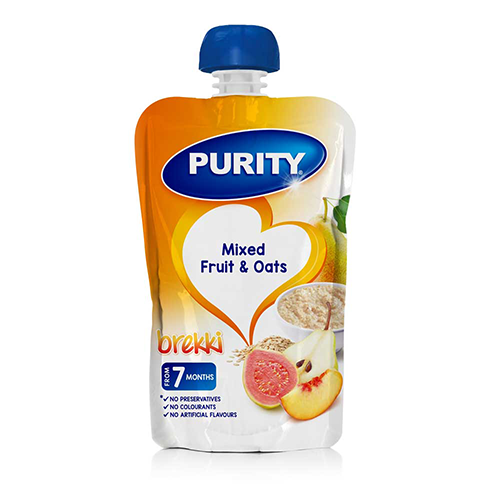 Purity Pouch Mixed Fruit and Oats 110ml from 6 Months