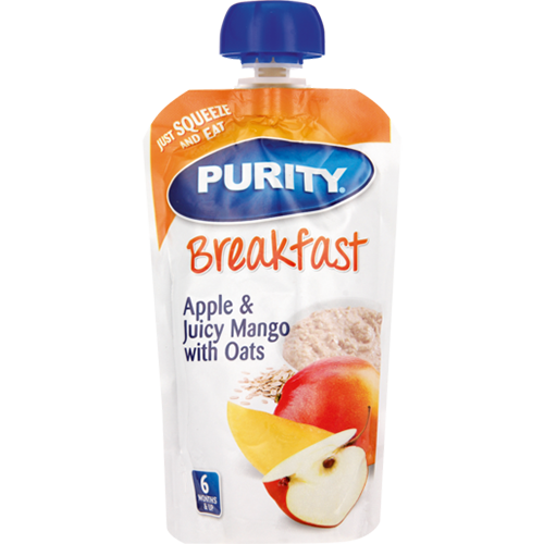 Purity Pouch Apple & Juicy Mango With Oats Breakfast Puree 110ml