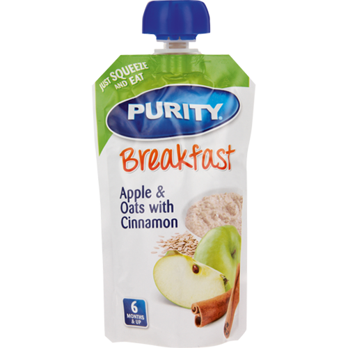 Purity Pouch Apple & Oats With Cinnamon Breakfast Puree 110ml