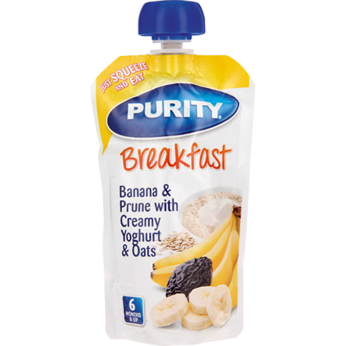 Purity Pouch Banana & Prune With Creamy Yoghurt & Oats Breakfast 110ml