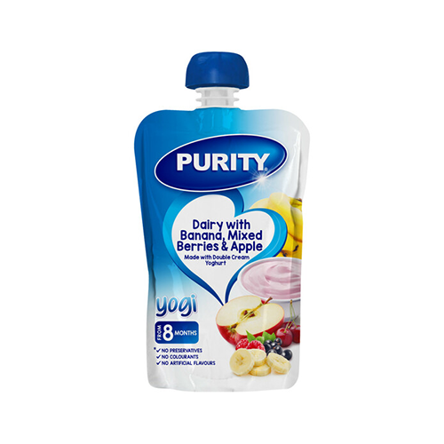 Purity Pouch Banana, Mixed Berries & Apple 110ml from 6 Months