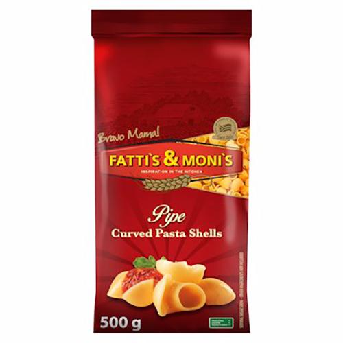 Fatti's & Moni's Curved Shells 500g