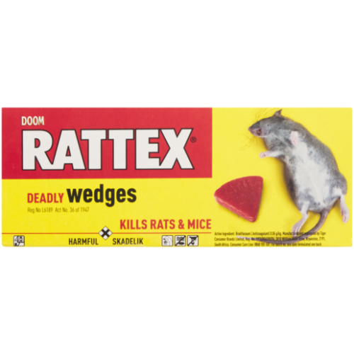 Doom Rattex Deadly Pellets Rat Poison Wedges 75g