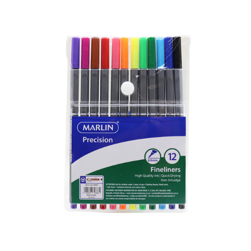 Marlin Fineliner Pens 12s