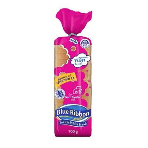 Blue Ribbon Sliced Toaster White Bread 700g