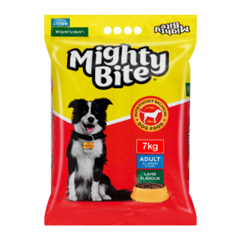 Mighty Bite Lamb Flavoured Adult Dog Food 7kg